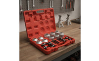 Automotive Bushing Replacement Tool Kit Universal Pull and Press Sleeve Kit Complete Bushing Installation Tool Compatible for Garage