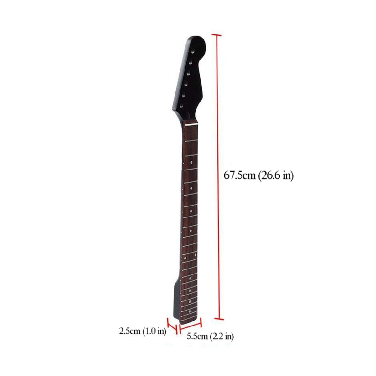 Black Electric Guitar Neck Neck Adjustable Neck Reinforcement Rod Rod Instrument