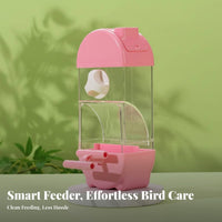 Automatic Bird Feeder Large Capacity Parrot Food Dispenser Husk Separator Automatic Bird Dispenser for Vacation, Travel