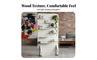 Movable Pegboard Room Divider Two-in-Single-Function Freestanding Pegboard Organizer Space-Saving Design Privacy Partition Versatile for Apartment Dwellers, Teletravel Workers, Entryway, Apartments, Home Office, Retail Retail Outlet S