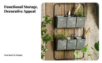 6compartment Wall Organizer Vintage Design Storage Rack Multi-Compartment