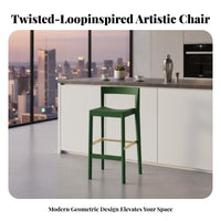 Continuous Loop supportrest Stool modern aesthetic design Counter Chair Modern Aesthetic Ergonomic Design for Kitchen Island