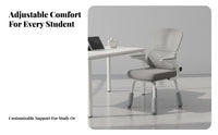 Adjustable 4-Leg Task Chair Ergonomic Design Study Seat High Back with Headrest