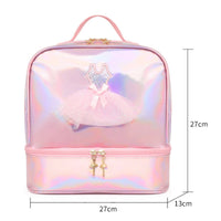 Holographic Backpack Cute Design Ballerina Dance Bag Large Capacity Girls Ballet Bag for Kids