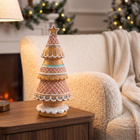 Tabletop Christmas Tree Compact Gingerbread Tree Ornament Gingerbread Ornaments for Living Room