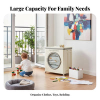 Large Foldable Bin with casters sturdy Storage Container Stackable for Dorm Room