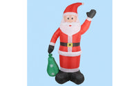 Inflatable Santa with Gift Bag Festive Inflatable Santa Outdoor Decoration Tall Eye-Catching for Yard, Garden