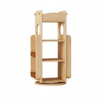 Rotating Book Shelf Large Capacity Bookshelf Stable Base for Apartment, Children
