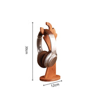 Wood Headphone Stand Stable Support Modern Wooden Headphone Stand Curved Top