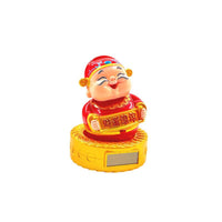 Wobbling Fortune God Solar Dashboard Decor, Creative Car Lucky Decor