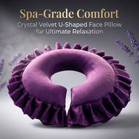 Massage Headrest Bed Face Down Pillow for Massage Tables, Face Cushion for Spa T #variant:Purple