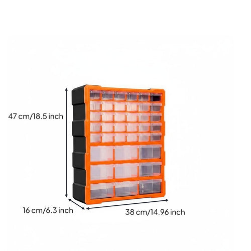 Screw Storage Box Easy Reach Small Parts Organizer Clear Bins for Repair Bench