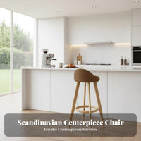 Upholstered Swivel Stool with Backrest Padded Seat Counter Chair for Pub, Adults