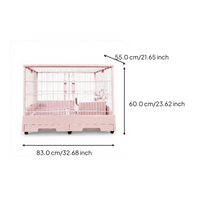 Acrylic pet enclosure with tray