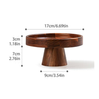 Wooden Cake Stand Artisanal Appearance Wood Cake Effortless to Clean to Clean Pedestal Serving Dish for Afternoon Tea, Bakery
