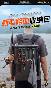 新款路亚双肩背桶包多功能渔具椅包收纳鱼竿大容量钓鱼桶渔具批发
