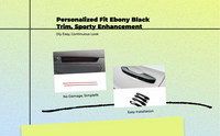 Glossy black trim for 11th Gen Sedan interior door upgrade