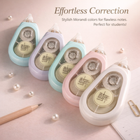 Correction Tape Roller White Out 5mm x 75m Transparent Film for School Office Students, Drop Resistant Design, 5 Pack