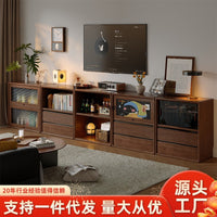 实木书柜模块化自由组合格子柜客厅电视柜靠墙一体收纳储物展示柜