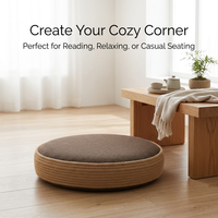 Round Floor Cushion, Large Floor Pillow for Living Room, Modern Minimalist Seati #variant:Diameter 40cm, Thickness 10cm