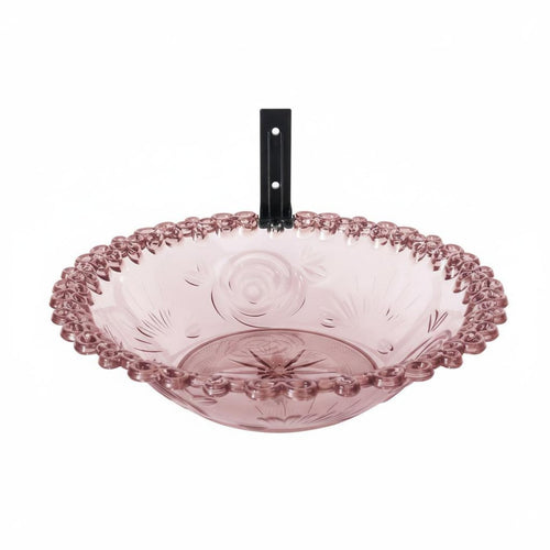 Clamp-on Bird Bath Bowl Shallow Basin Design Clamp-On Bird Feeding Station