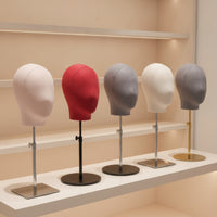 Mannequin Head with Stand Adjustable Head Form with Stand textileCovered for Boutique Owners, Milliners, Window Displays, Studios