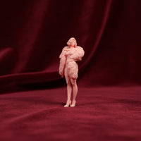 Miniature Woman Figure Highly Detailed Cloaked Female Mini Figure Collectible