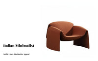 Minimalist Aesthetic clawdesign Armchair Sculptural Form Lounge Chair Ergonomic spinerest Indoor Seating high-resilience Foam padding for Design lovers, Interior Designers, Living Room, Bedroom, Reception Area, not in stockice