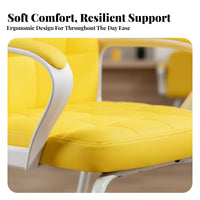 Quilted Sled Base Armchair Ergonomic Design Upholstered Sled Base Chair Reinforced Frame Business-Grade Grade for Clients