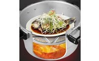 Burst-Resistant-Proof Commercial Pressure Cooker Fast Cooking Large Capacity Pressure Pot Safety Locking Lid Large Capacity Canning Pot Long-Lasting for Caterers, Chefs, Restaurant, Cafeteria