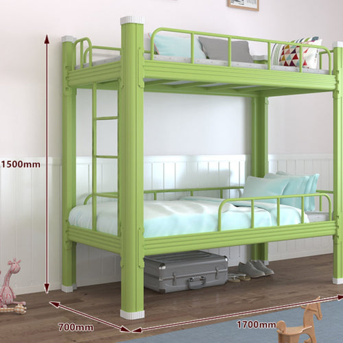 1 Metal Bunk Bed with Full Length Guardrails Steel Frame Durable Construction Space-saving Design Suitable for Children Dorm Room Apartment Students Daycare