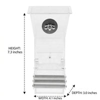 Automatic Bird Feeder and Parrot Feeder with Double Rod Perch, PC Material Parakeet Feeder and Cockatiel Feeder, Bird Cage Accessories Hanging