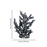 Fake Coral Branch Decoration Handmade Resin Coral Figurine Distressed Finish