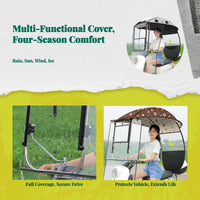 Removable electric motorcycle sun shade
