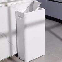 Swing Top Trash Can Large Capacity Push Top Garbage Bin Sturdy for Bathroom