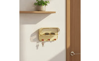Wall-Mounted Glasses Storage Organizer Compact Glasses Case with Hooks Eyewear Holder with Cover Space-Saving Dustproof