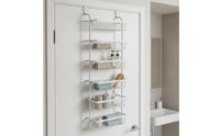Door Hanging Basket Organizer No Drill over Door Basket Shelf Sturdy and Sturdy Organization for Shower Area