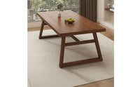 Black Rectangular Dining Table Stable Dining Table with Steel Frame Modern Furniture Rustic for Kitchen, Cafe