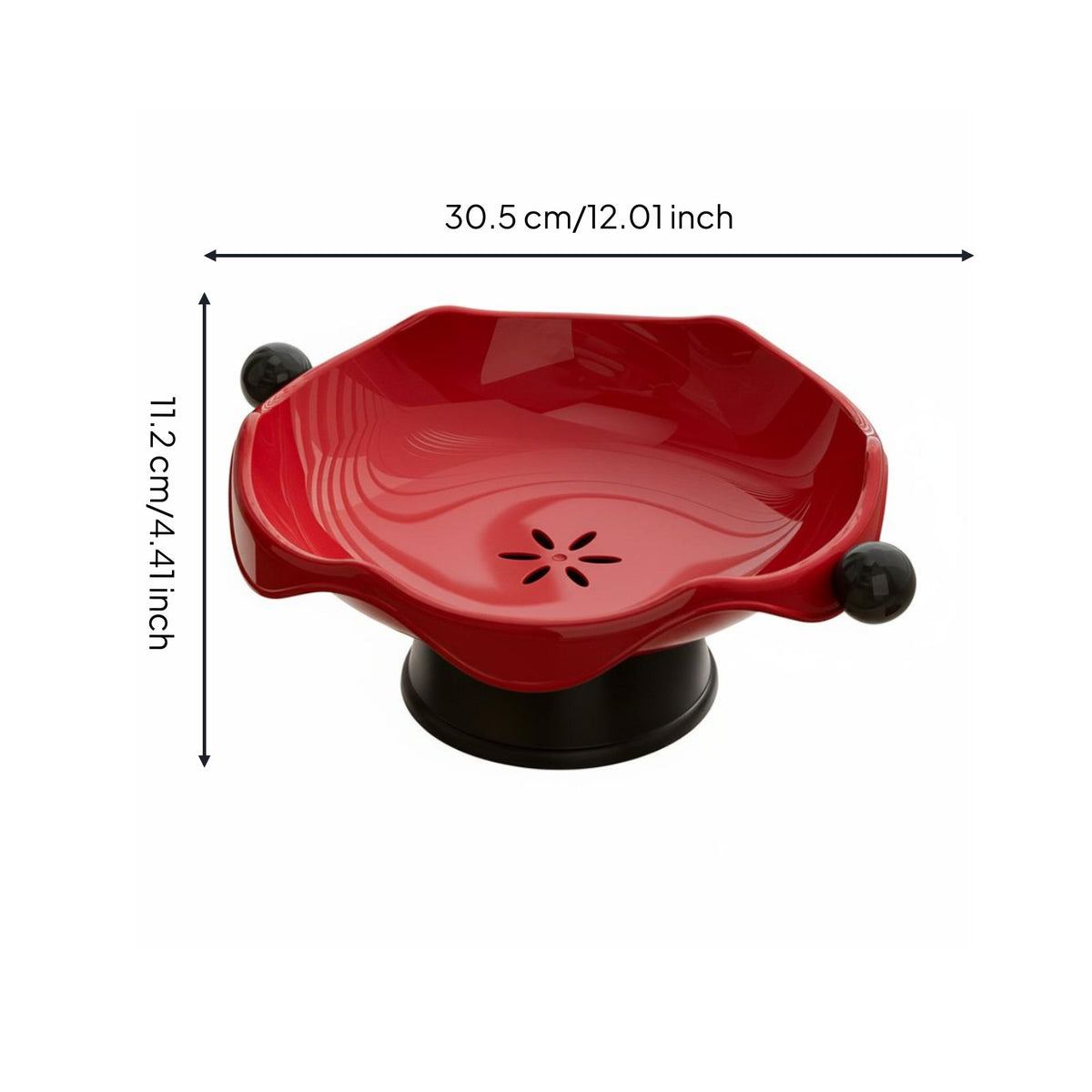 Pedestal Fruit Bowl Elegant Design High Foot Snack Plate Large Capacity