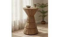 Wooden Side Table Rustic Furniture Compact for Living Room