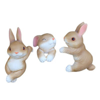 Flower Pot Hugger Figurine Resin Rabbit Pot Hanger Lightweight for Indoor Plants