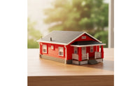 House Model with Porch Unlit Miniature Dollhouse Model Collectible Dollhouse for Collectors, Dioramas, Tabletop Displays, Photography