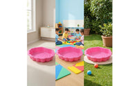 Low-Profile Sand and Water Basin Shallow Shell-Shaped Play Basin Molded Sandpit Heavy-Duty for Preschoolers, Toddlers, Kids, Kindergarten, Playroom, Daycare, Backyard