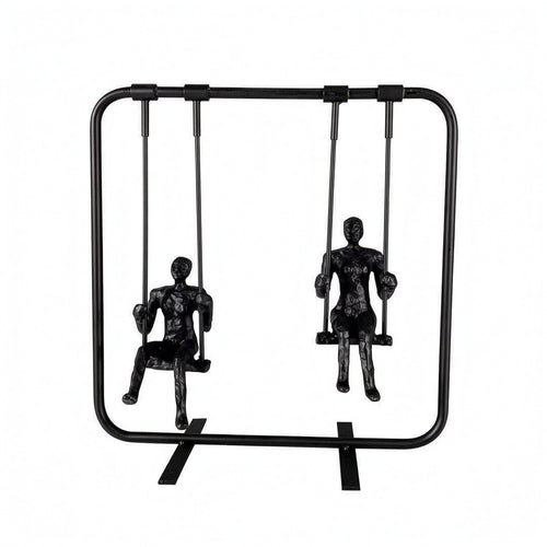 Tabletop Swing Ornament Rounded Rectangular Frame Swing Ornament Black