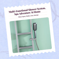 Digital temp control LED shower