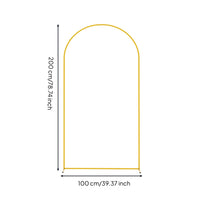 Gold Metal Arch Frame Decorative Wedding Arch Frame Easy Assembly for Events