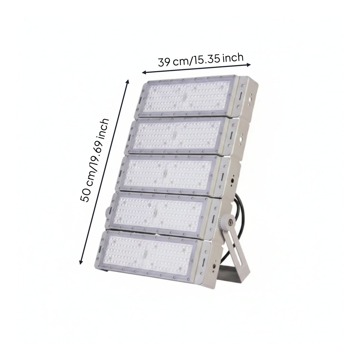 Waterproof LED Floodlight with Adjustable Bracket Bright LED Floodlight Energy Saving Flood Light with Bracket Mount Long-Lasting for Stadiums