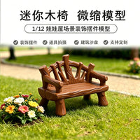 Miniature Park Bench Dollhouse Furniture DIY Micro Landscape Ornament
