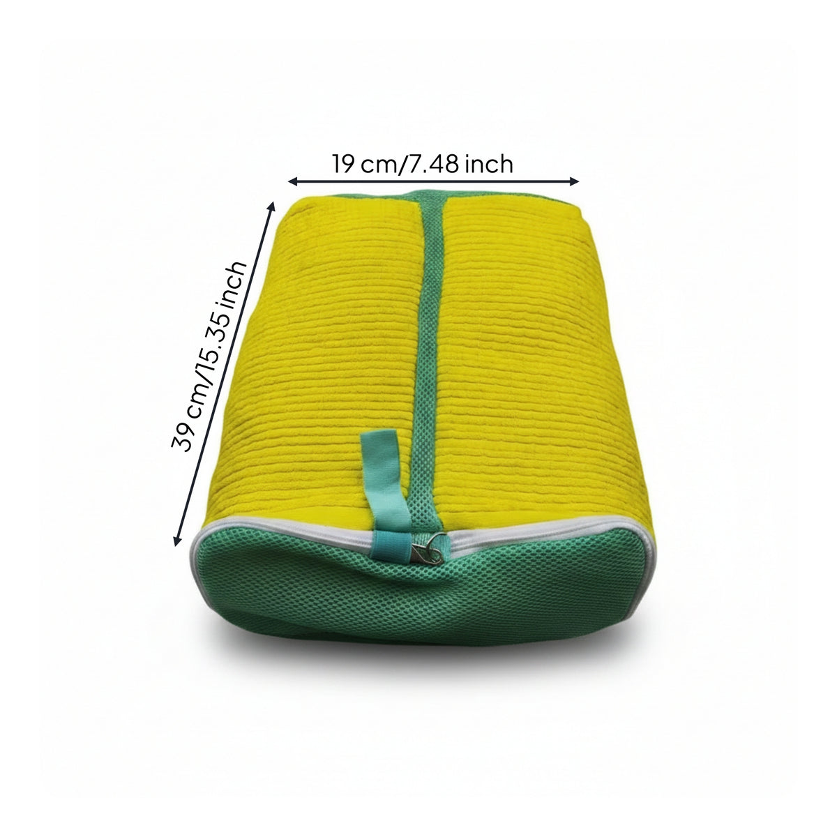 Zippered Cylindrical Shoe Bag Textured Travel Shoe Bag Compact