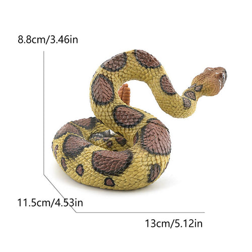 Rattlesnake Figurine Lifelike Rattlesnake Figure Collectible for Children
